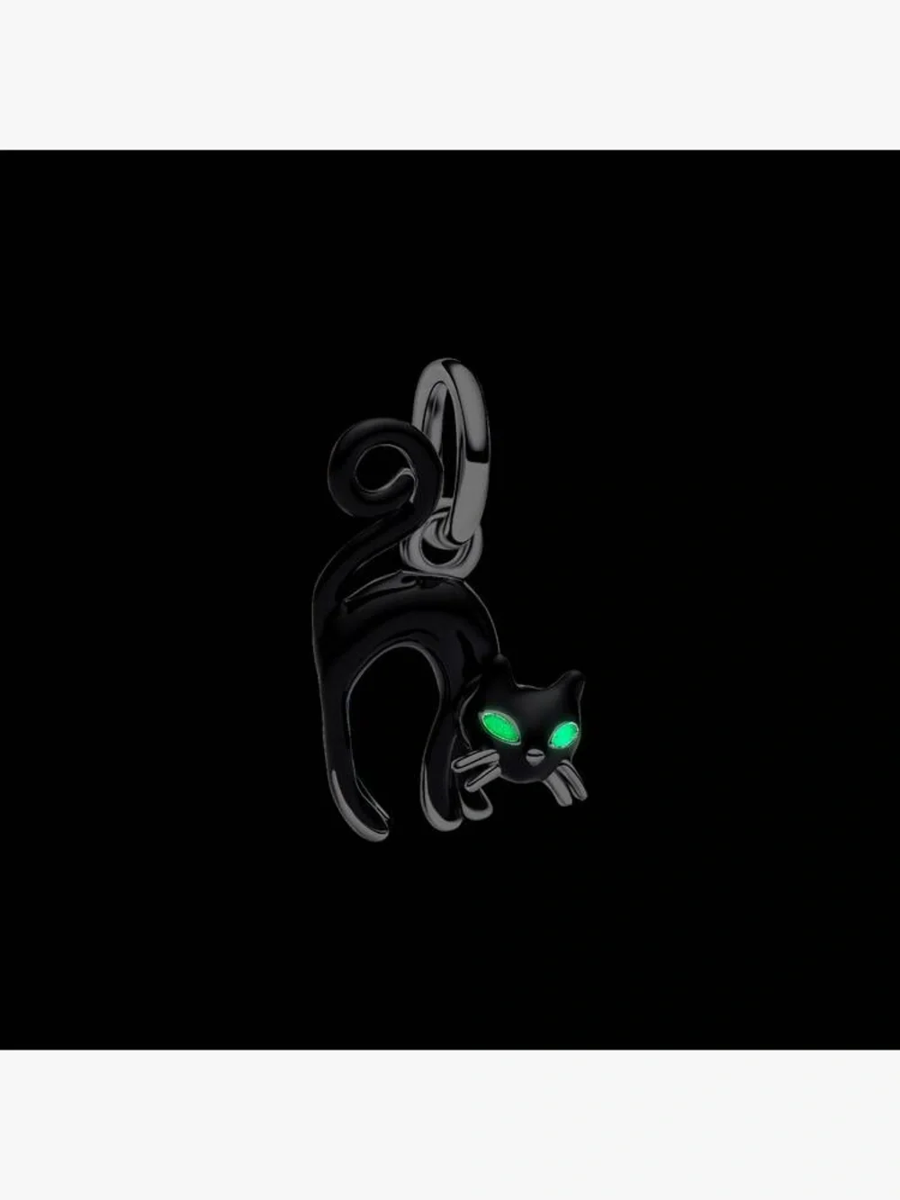 Pandora Black Cat Dangle Charm